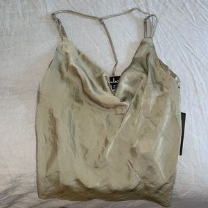 New with tags green silk lulus blouse